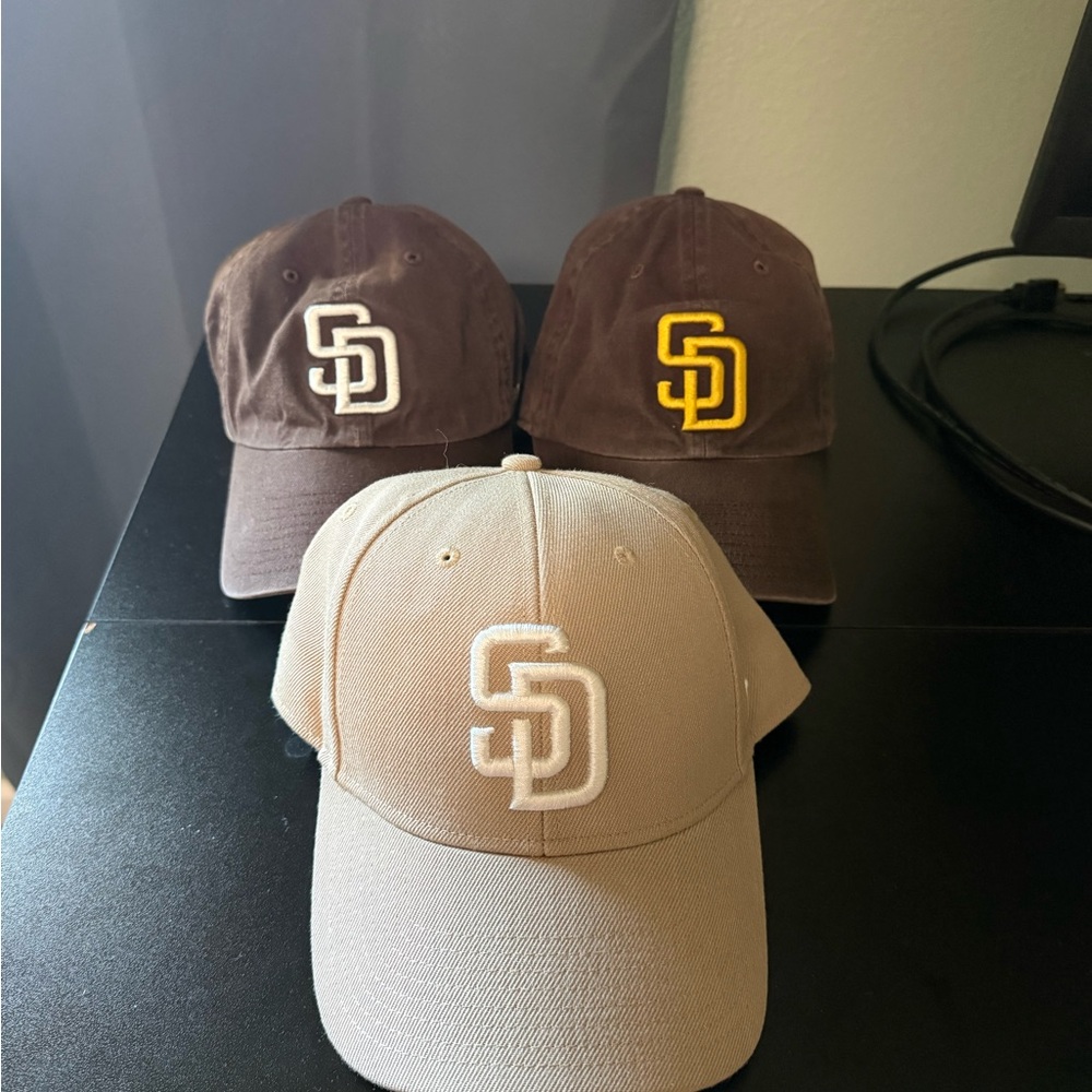 San Diego Padres Embroidered Logo Baseball Cap - Tan